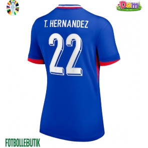 Frankrike Theo Hernandez #22 Hemmatröja Kvinnor EM 2024 Kortärmad